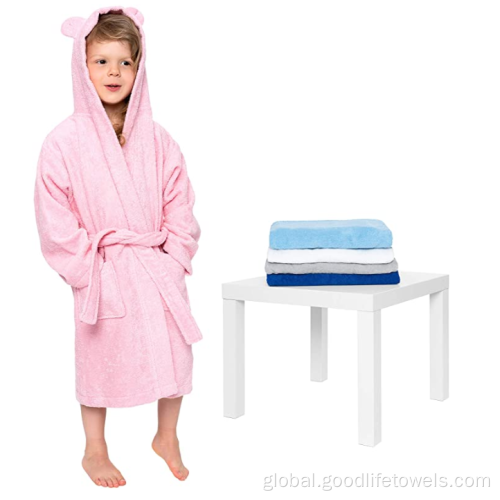 China children bathrobe cotton terry kids poncho bath robe Manufactory